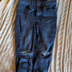 💥 Express 6R High Rise Distressed Skinny Jeans